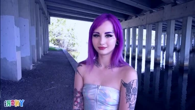 Sexy tattooed Spanish punk bitch anal plowing