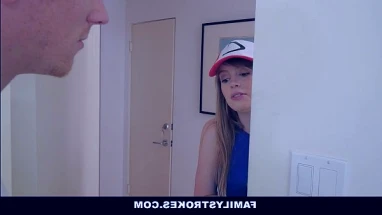 FamilyStrokes- StepSis (Dolly Leigh) Blows Stepbro for Pokemon