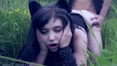 Cute Final Fantasy 14 Miqo'te Gets Fucked Hard in the Forest