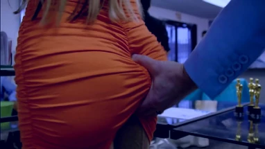 Secretary fucks his busty boss in her office
