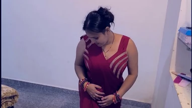 Hardcore chudai non stop red saree