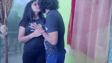 Indian Couple In Sharing Sweet Kisses And Romantic Moments