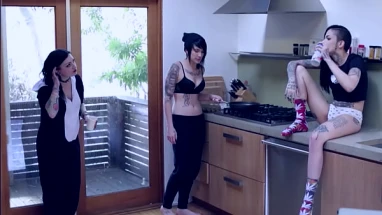 BANGBROS Lesbian Lovers Spicy J and Victoria Banxxx Turn Maid Kiley Jay Into Their Bitch