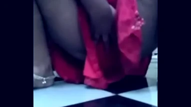 Desi girl showing boobs fingering pussy in red chudidhar