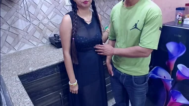 Indian Desi Bhabhi Fucked Hard by Her Devar in Kitchen Hindi