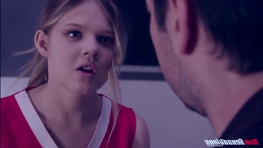 Blonde Teen Cheerleader Went Cock Crazy